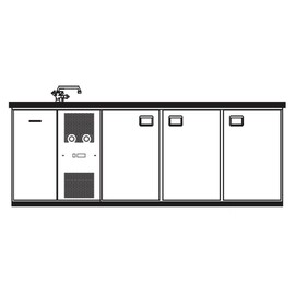 beverage counter Bristol 2 sinks on the left | 3 doors | 350 watts 230 volts product photo