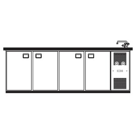 beverage counter Palermo 1 sink on the right | 4 doors | 450 watts 230 volts product photo