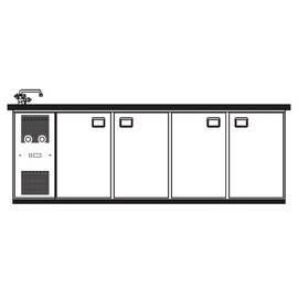 beverage counter Palermo 1 sink on the left | 4 doors | 450 watts 230 volts product photo