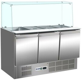 saladette KBS 904 with countertop glass unit | 400 ltr | convection cooling | gastronorm product photo