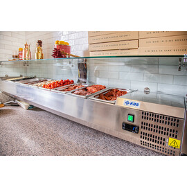 refrigerated countertop unit RX1200 (glass) static cooling | 4 x GN 1/3 - 150 mm product photo S