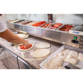 refrigerated countertop unit RX1200 (glass) static cooling | 4 x GN 1/3 - 150 mm product photo S