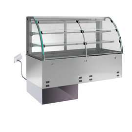 built-in self-service refrigerated display case GN 2/1 with 3 customer flaps 700 x 200 mm | central cooling | 230 volts product photo