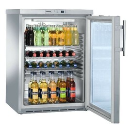 glass doored refrigerator FKUv 1663 CHR | 148 ltr | convection cooling product photo