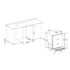 Wine cooler with 2 temperature zones Vino 163 product photo S