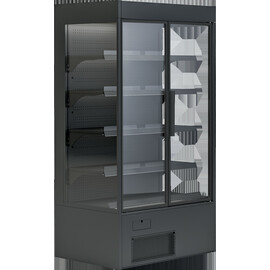 wall cooling shelf VARIANT 107 black with revolving doors product photo