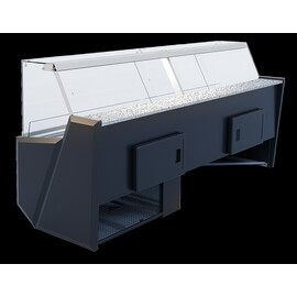 freestanding refrigerated counter Nika Lux 1003 with sliding windows | black L 1070 mm product photo  S