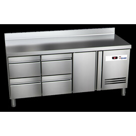 refrigerated table READY KT3614 convection cooling 213 ltr | upstand | 1 full door | 4 drawers product photo
