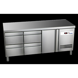 Ready KT3604 refrigerated counter with worktop, 1 door, 4 half drawers product photo