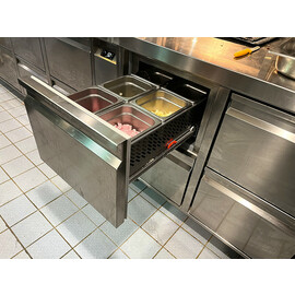 Refrigerated counter with stainless steel evaporator KTE 4 O product photo  S