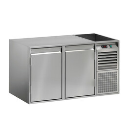 Refrigerated counter with stainless steel evaporator KTE 2 M product photo