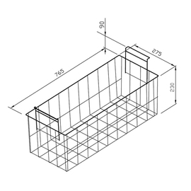 SNOW PREMIUM basket, white, 275 x 765 x H 330 mm product photo