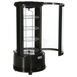 Countertop refrigerated display case Rondo black 73 ltr 230 volts | 4 shelves | rounded product photo S