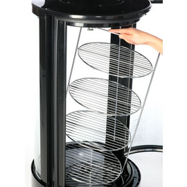 Countertop refrigerated display case Rondo black 73 ltr 230 volts | 4 shelves | rounded product photo S