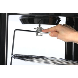 Countertop refrigerated display case Rondo black 73 ltr 230 volts | 4 shelves | rounded product photo S