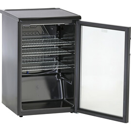 glass doored refrigerator K 140G black | 130 ltr | static cooling | changeable door hinge product photo  S