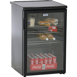 glass doored refrigerator K 140G black | 130 ltr | static cooling | changeable door hinge product photo