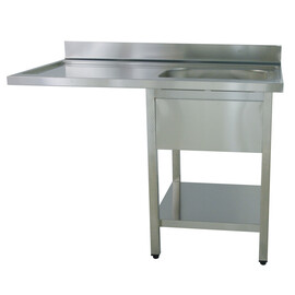 sink centre 1 basin | drainboard on the left | plain L 1200 mm T 700 mm H 850 mm product photo