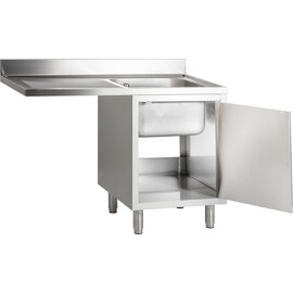 sink centre with base cabinet sink on the right side | 1 basin L 1400 mm T 700 mm H 850 mm product photo  S