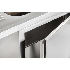 sink centre with base cabinet sink on the right side | 1 basin L 1400 mm T 700 mm H 850 mm product photo  S