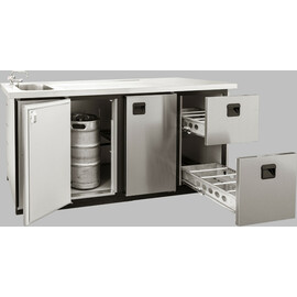 beverage counter PARIS 1 sink on the right | 2 doors | 260 watts 230 volts product photo S