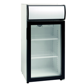glass doored refrigerator SCC 81 GDU white 80 ltr | convection cooling | door swing on the right product photo