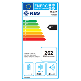 energy-saving freezer TK 310 black 248 ltr | static cooling | door swing on the right product photo  S