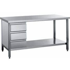 work table 3-drawer unit 800 mm 600 mm Height 850 mm self-assembly product photo