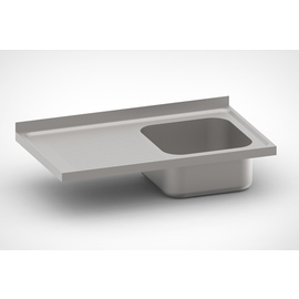 kitchen sink cover 1200 mm x 600 mm | 1 basin 500 x 400 x 250 mm | drainboard on the left product photo