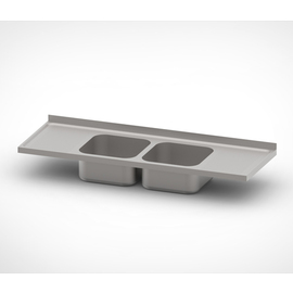 kitchen sink cover 1800 mm x 700 mm | 2 basins | drainboard on the right | on the left product photo