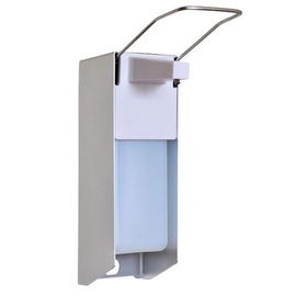 disinfectant dispenser | soap dispenser aluminium with arm lever for wall mounting 1000 ml 160 mm x 100 mm H 290 mm product photo