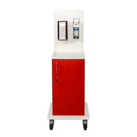 hygiene cart | 400 mm x 500 mm H 1500 mm | with disinfectant dispenser | glove box holder product photo