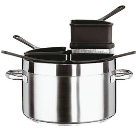 meat pot | pasta pot KG LINE 1100 22 ltr stainless steel with PA quarter inserts  Ø 360 mm  H 215 mm  | stainless steel cold handles product photo
