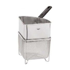 meat pot | pasta pot KG LINE 1000 20.5 l stainless steel with quarter size mesh inserts  Ø 360 mm  H 215 mm  | stainless steel cold handles product photo  S