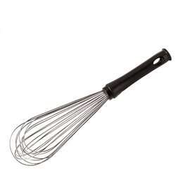 egg whisk stainless steel black 11 wires plastic handle  L 250 mm product photo