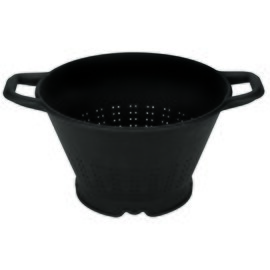 Colander 8 ltr plastic black | perforated bottom and sides | Ø 320 mm  H 160 mm product photo