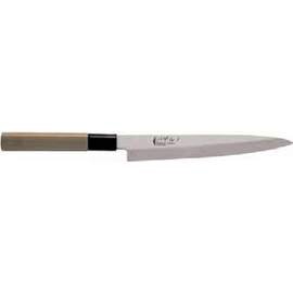 yanagi sashimi straight blade smooth cut | wood colour | blade length 21 cm product photo  L