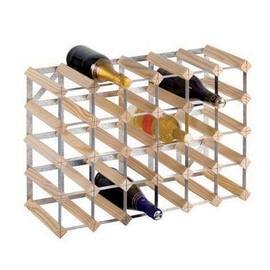 Wine rack, for 30 bottles, material: wood / metal, dimensions: 52 x 52 x 23 cm, for self-assembly product photo