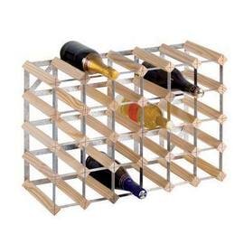 Wine rack for 30 bottles material wood metal dimensions 52 x 52 x 23 cm for self assembly
