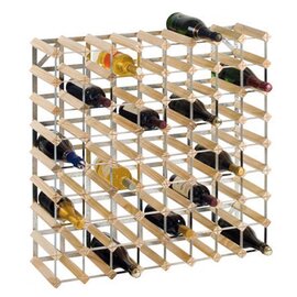 Wine shelf, for 72 bottles, material: wood / metal, dimensions: 81 x 81 x 23 cm, for self-assembly product photo