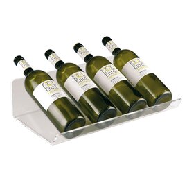Wine rack, for 4 bottles up to a Ø of 8.2 cm, material: plastic, dimensions: 42 x 22,5 x 10,5 cm product photo