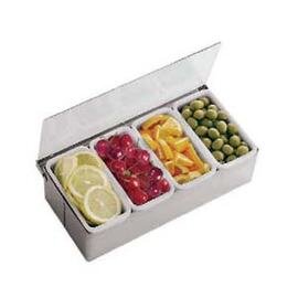 cocktail bar condiment container with lid 4 compartments 470 mm  B 160 mm product photo