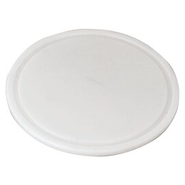 carving board polyethylene  • white with juice rim  Ø 240 mm  H 10 mm product photo