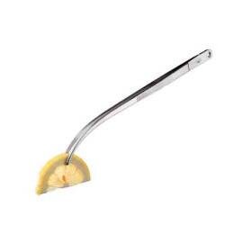 cocktail bar tongs stainless steel curved  L 300 mm product photo