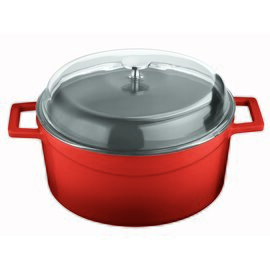 meat pot 4.5 ltr cast iron with lid red  Ø 240 mm product photo