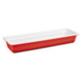 GN container GN 2/4  x 65 mm porcelain red induction-compatible product photo