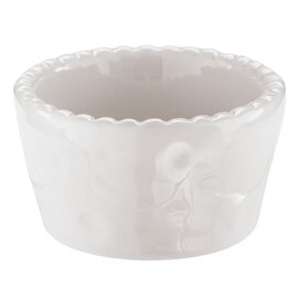 Ramekin porcelain white Ø 70 mm | ribbed  H 40 mm product photo