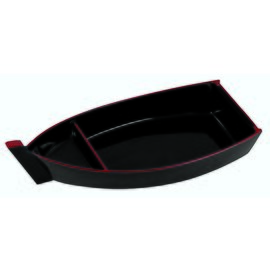 sushi boat black 280 mm  x 130 mm  H 35 mm product photo