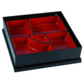 bowl black red  L 250 mm  B 250 mm  H 50 mm product photo