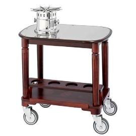 flambé trolleys 1 cooking zone  | rosewood coloured  L 775 mm  B 510 mm  H 745 mm product photo
